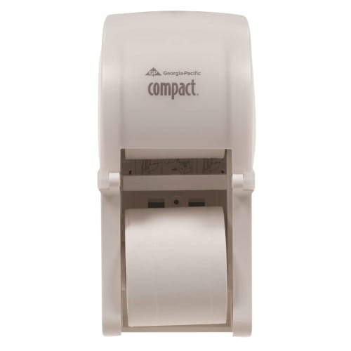 Compact® 2-Roll Vertical Coreless High-Capacity Toilet Paper Dispenser, White